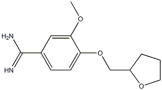 3-methoxy-4-(tetrahydrofuran-2-ylmethoxy)benzenecarboximidamide Struktur