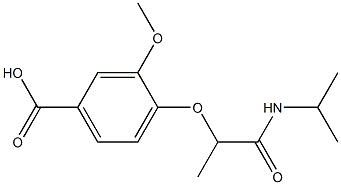 3-methoxy-4-[1-(propan-2-ylcarbamoyl)ethoxy]benzoic acid Struktur