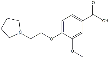 3-methoxy-4-[2-(pyrrolidin-1-yl)ethoxy]benzoic acid Struktur