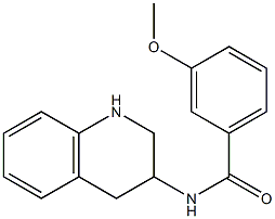 3-methoxy-N-(1,2,3,4-tetrahydroquinolin-3-yl)benzamide Struktur