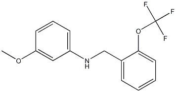 3-methoxy-N-{[2-(trifluoromethoxy)phenyl]methyl}aniline Struktur