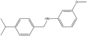 3-methoxy-N-{[4-(propan-2-yl)phenyl]methyl}aniline Struktur