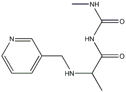 3-methyl-1-{2-[(pyridin-3-ylmethyl)amino]propanoyl}urea Struktur