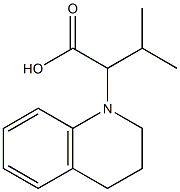 3-methyl-2-(1,2,3,4-tetrahydroquinolin-1-yl)butanoic acid Struktur