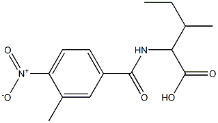 3-methyl-2-[(3-methyl-4-nitrophenyl)formamido]pentanoic acid Struktur