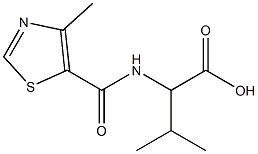 3-methyl-2-[(4-methyl-1,3-thiazol-5-yl)formamido]butanoic acid Struktur