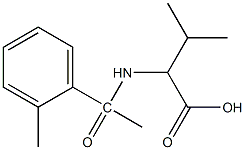 3-methyl-2-[1-(2-methylphenyl)acetamido]butanoic acid Struktur