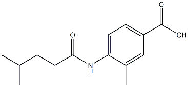 3-methyl-4-(4-methylpentanamido)benzoic acid Struktur