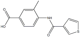 3-methyl-4-[(thien-3-ylcarbonyl)amino]benzoic acid Struktur