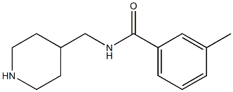 3-methyl-N-(piperidin-4-ylmethyl)benzamide Struktur