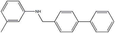 3-methyl-N-[(4-phenylphenyl)methyl]aniline Struktur