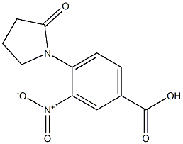 3-nitro-4-(2-oxopyrrolidin-1-yl)benzoic acid Struktur