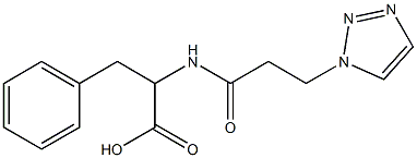 3-phenyl-2-[3-(1H-1,2,3-triazol-1-yl)propanamido]propanoic acid Struktur