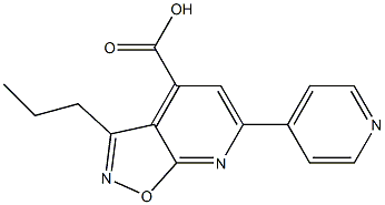 3-propyl-6-pyridin-4-ylisoxazolo[5,4-b]pyridine-4-carboxylic acid Struktur