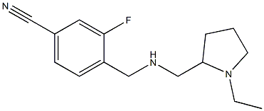 4-({[(1-ethylpyrrolidin-2-yl)methyl]amino}methyl)-3-fluorobenzonitrile Struktur