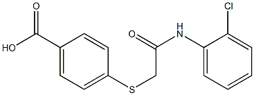 4-({[(2-chlorophenyl)carbamoyl]methyl}sulfanyl)benzoic acid Struktur