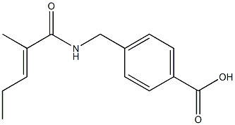 4-({[(2E)-2-methylpent-2-enoyl]amino}methyl)benzoic acid Struktur