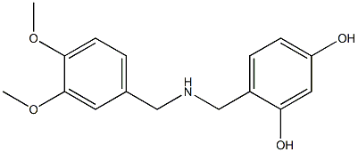 4-({[(3,4-dimethoxyphenyl)methyl]amino}methyl)benzene-1,3-diol Struktur