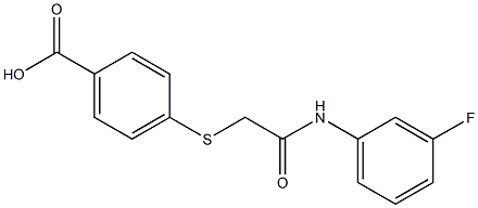 4-({[(3-fluorophenyl)carbamoyl]methyl}sulfanyl)benzoic acid Struktur