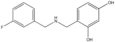 4-({[(3-fluorophenyl)methyl]amino}methyl)benzene-1,3-diol Struktur