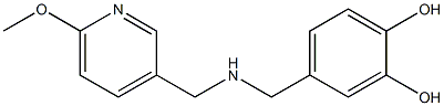 4-({[(6-methoxypyridin-3-yl)methyl]amino}methyl)benzene-1,2-diol Struktur