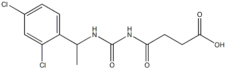 4-({[1-(2,4-dichlorophenyl)ethyl]carbamoyl}amino)-4-oxobutanoic acid Struktur