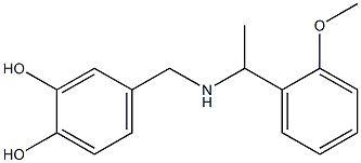 4-({[1-(2-methoxyphenyl)ethyl]amino}methyl)benzene-1,2-diol Struktur