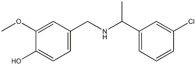 4-({[1-(3-chlorophenyl)ethyl]amino}methyl)-2-methoxyphenol Struktur