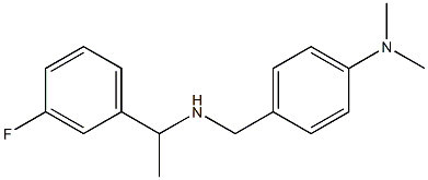 4-({[1-(3-fluorophenyl)ethyl]amino}methyl)-N,N-dimethylaniline Struktur