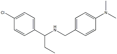 4-({[1-(4-chlorophenyl)propyl]amino}methyl)-N,N-dimethylaniline Struktur