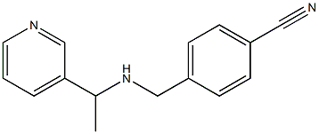 4-({[1-(pyridin-3-yl)ethyl]amino}methyl)benzonitrile Struktur