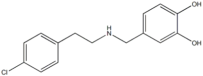 4-({[2-(4-chlorophenyl)ethyl]amino}methyl)benzene-1,2-diol Struktur