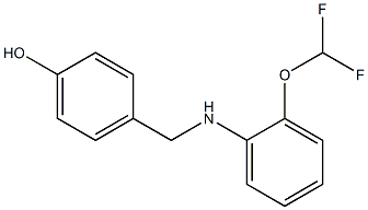 4-({[2-(difluoromethoxy)phenyl]amino}methyl)phenol Struktur