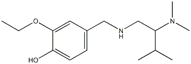 4-({[2-(dimethylamino)-3-methylbutyl]amino}methyl)-2-ethoxyphenol Struktur