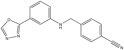 4-({[3-(1,3,4-oxadiazol-2-yl)phenyl]amino}methyl)benzonitrile Struktur