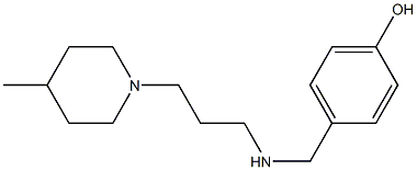 4-({[3-(4-methylpiperidin-1-yl)propyl]amino}methyl)phenol Struktur