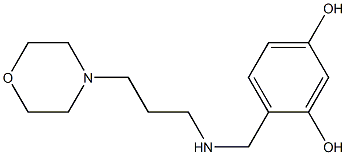 4-({[3-(morpholin-4-yl)propyl]amino}methyl)benzene-1,3-diol Struktur