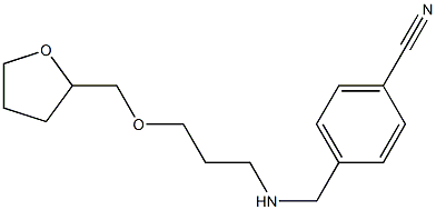 4-({[3-(oxolan-2-ylmethoxy)propyl]amino}methyl)benzonitrile Struktur