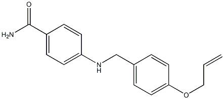 4-({[4-(prop-2-en-1-yloxy)phenyl]methyl}amino)benzamide Struktur