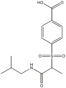 4-({1-[(2-methylpropyl)carbamoyl]ethane}sulfonyl)benzoic acid Struktur