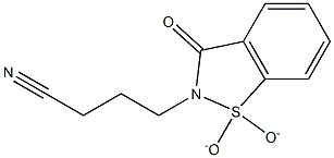 4-(1,1-dioxido-3-oxo-1,2-benzisothiazol-2(3H)-yl)butanenitrile Struktur