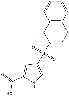 4-(1,2,3,4-tetrahydroisoquinoline-2-sulfonyl)-1H-pyrrole-2-carboxylic acid Struktur