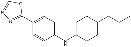 4-(1,3,4-oxadiazol-2-yl)-N-(4-propylcyclohexyl)aniline Struktur