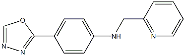 4-(1,3,4-oxadiazol-2-yl)-N-(pyridin-2-ylmethyl)aniline Struktur