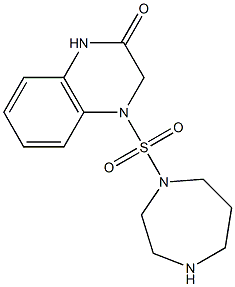 4-(1,4-diazepane-1-sulfonyl)-1,2,3,4-tetrahydroquinoxalin-2-one Struktur