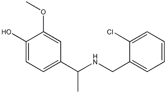 4-(1-{[(2-chlorophenyl)methyl]amino}ethyl)-2-methoxyphenol Struktur