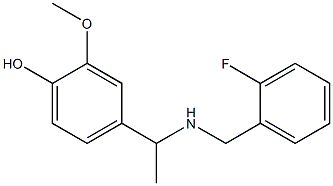 4-(1-{[(2-fluorophenyl)methyl]amino}ethyl)-2-methoxyphenol Struktur