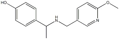 4-(1-{[(6-methoxypyridin-3-yl)methyl]amino}ethyl)phenol Struktur