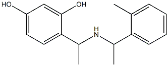 4-(1-{[1-(2-methylphenyl)ethyl]amino}ethyl)benzene-1,3-diol Struktur