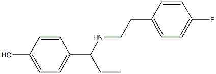 4-(1-{[2-(4-fluorophenyl)ethyl]amino}propyl)phenol Struktur